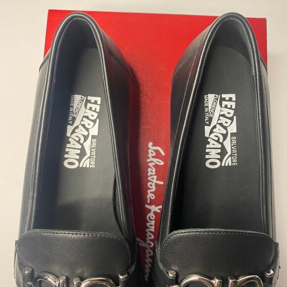 SALVATORE FERRAGAMO Rolo Chunky Leather Loafers Size 5.5